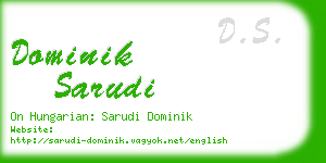 dominik sarudi business card